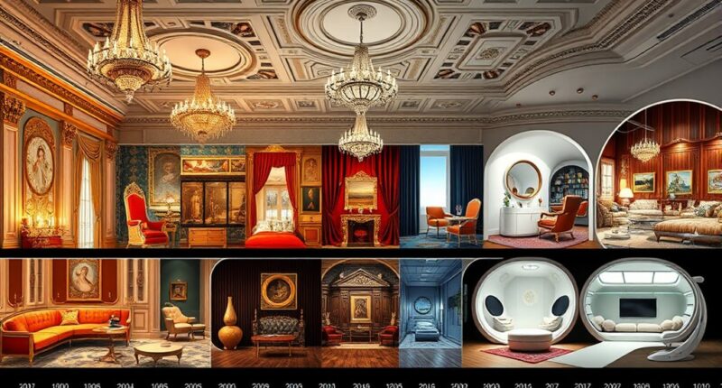 historical interior style timeline