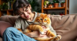 young adults caring for pets