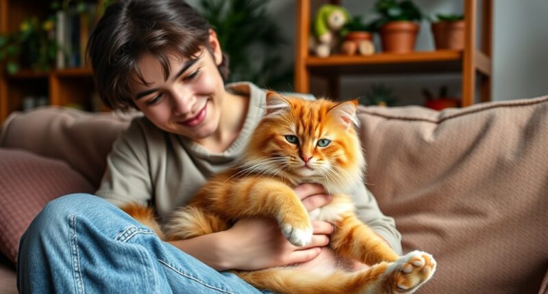 young adults caring for pets