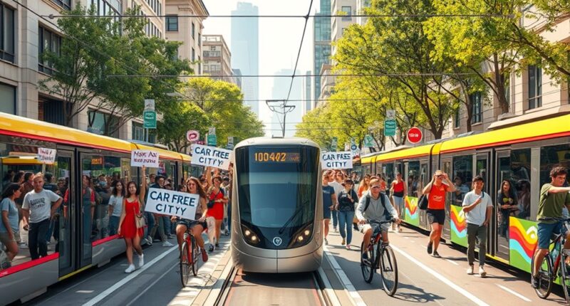 youth promoting car free cities
