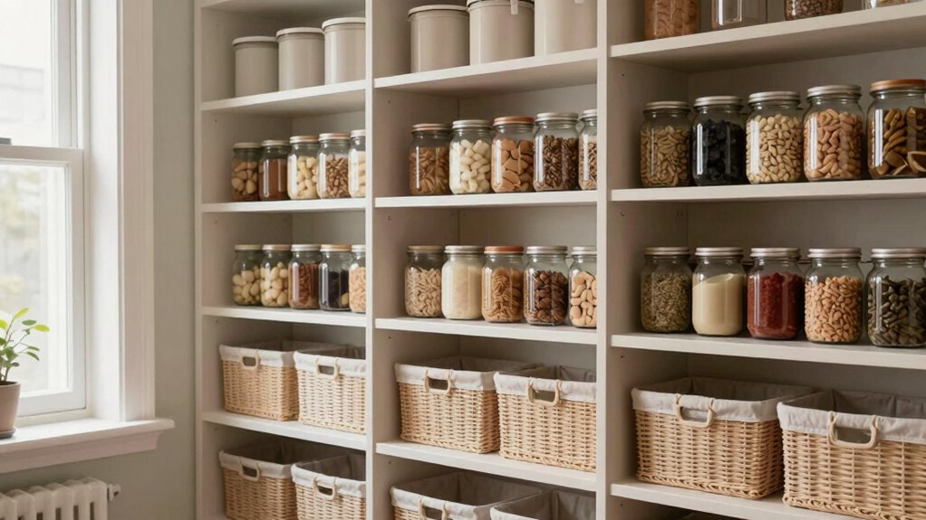 calm coordinated pantry lighting