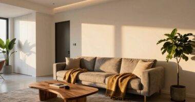 cozy accents for sleek design