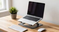 ergonomic laptop work setup