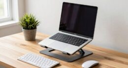 ergonomic laptop work setup