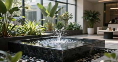 indoor fountains promote tranquility