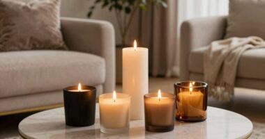 luxury candles for coziness