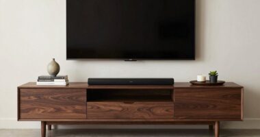 minimalist media console styling