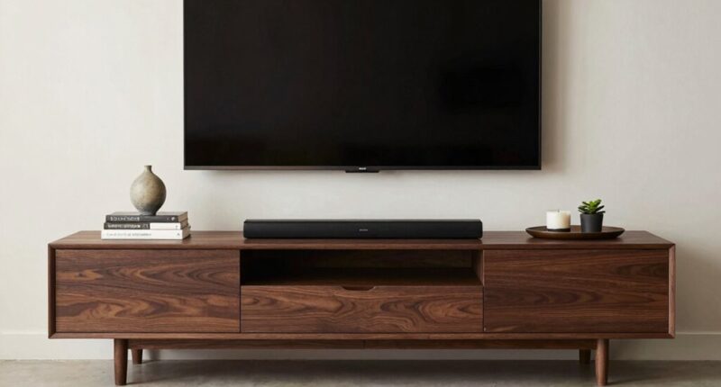 minimalist media console styling