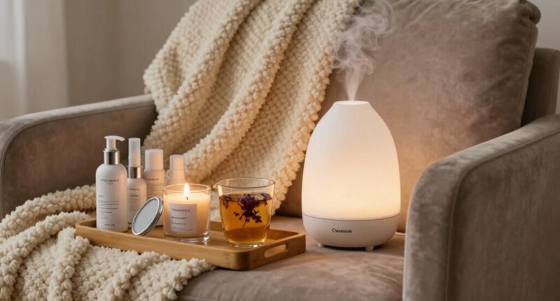 self care products for cozy evenings