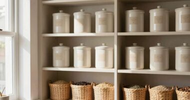 serene organized pantry design