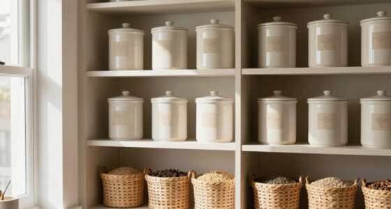 serene organized pantry design