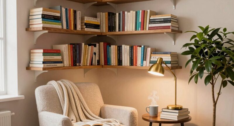 small space book organization