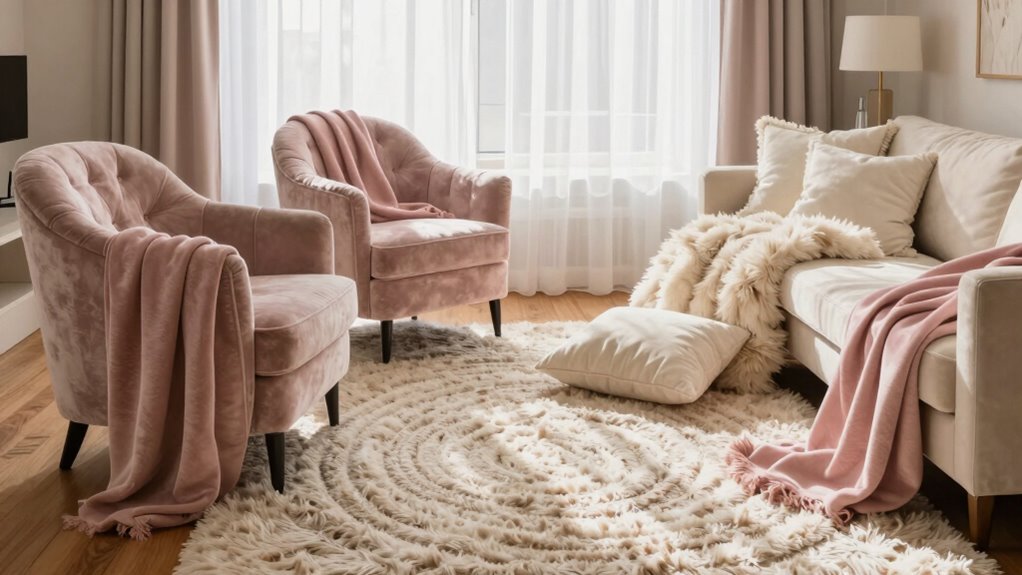 soft textures enhance cozy aesthetics