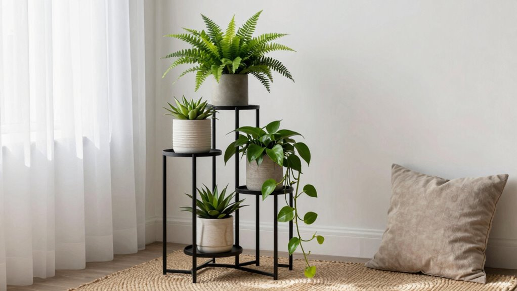 stylish functional indoor plant displays