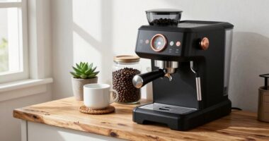 stylish organized coffee setup