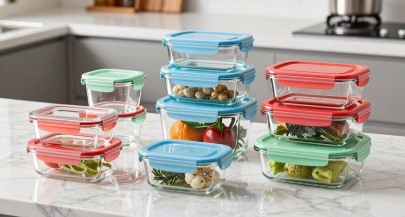 top glass storage sets
