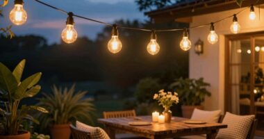 top outdoor string lighting