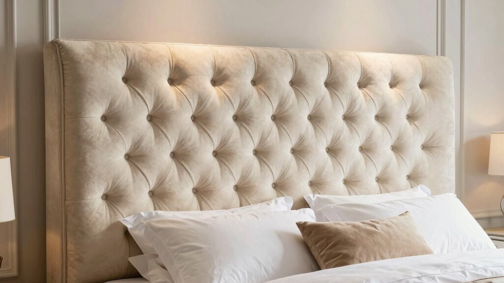 upholstered headboards blend luxury