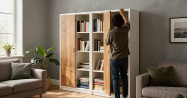 I Created A Pretty IKEA BILLY Hack That Seriously Cuts Clutter