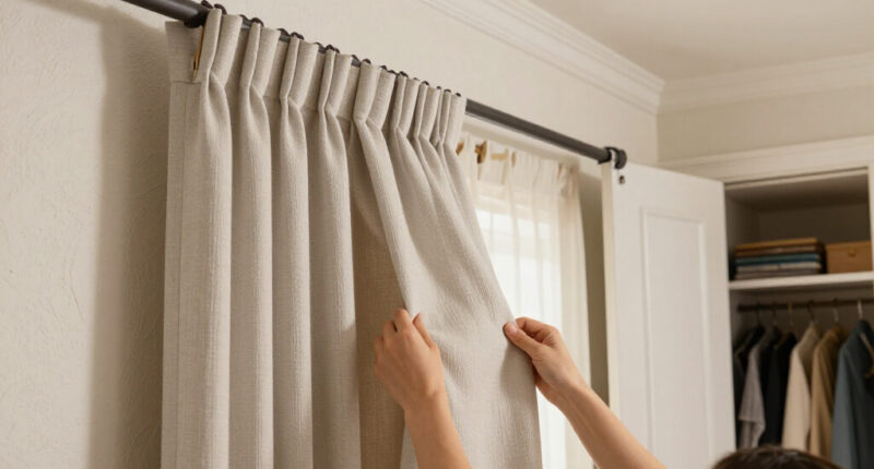 I Ditched My Closet Doors For $60 Pleated Curtains (See Why!)