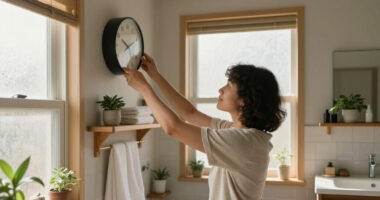 I Moved A Clock To My Bathroom, And It Changed My Morning Routine Forever