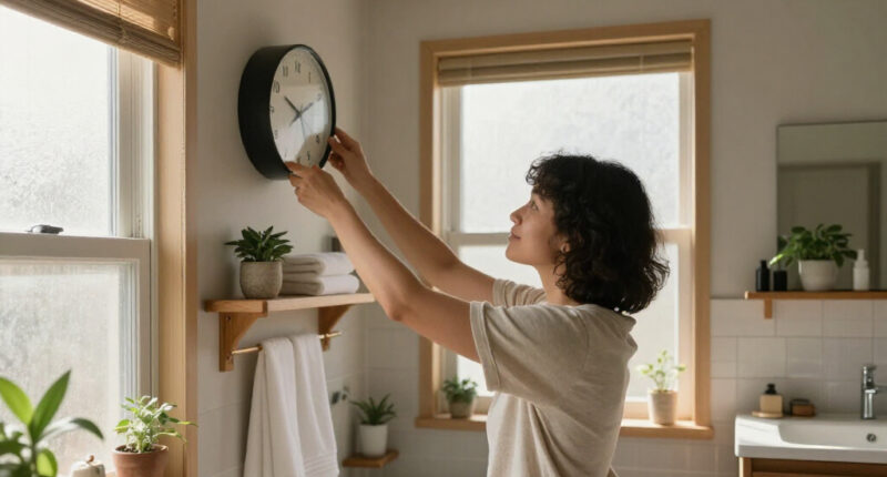 I Moved A Clock To My Bathroom, And It Changed My Morning Routine Forever