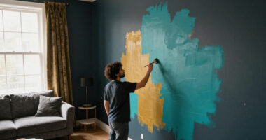 A Dark And Dated Living Room Gets A Dramatic Designer Makeover