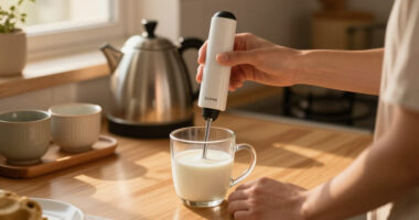 Zulay Kitchen Milk Frother Handheld Electric Whisk – Frother Wand, Durable Drink Mixer, Coffee Frother, Hand Blender, Frother For Protein Po