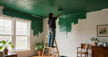 Are You Brave Enough To Paint A Gloss Ceiling? The 'Next Step' Of Color Drenching, Debated