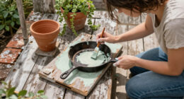 Don't Toss Old Frying Pans — DIYers Upcycle Them Into Farmhouse Patio Decor