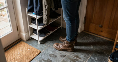 This £10 Argos Shoe Rack Is Perfect For Keeping Muddy Boots And Wet Jackets Tidy This Autumn